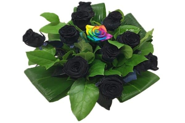 Boeket zwarte rozen
